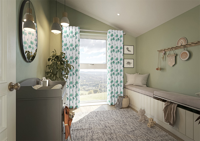 Robo Town, Emerald - Made to Measure Curtains - Image 7